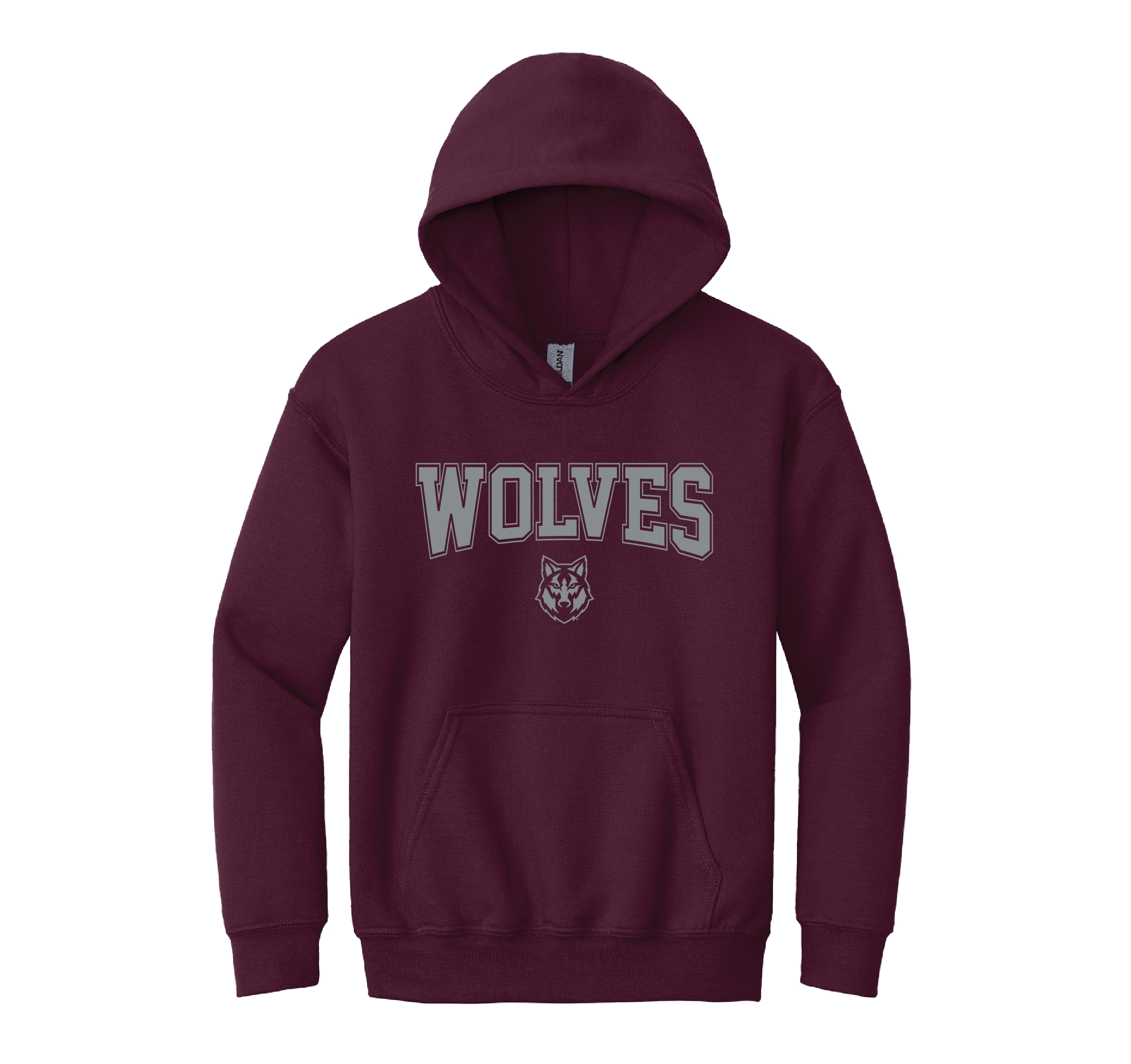 Youth Wolves Arched Hoodie