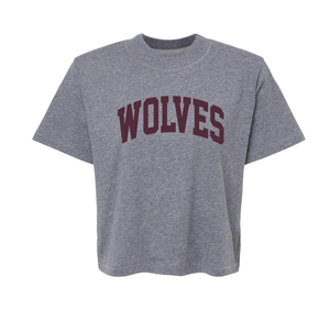 Wolves Collegiate Crop Boxy Tee