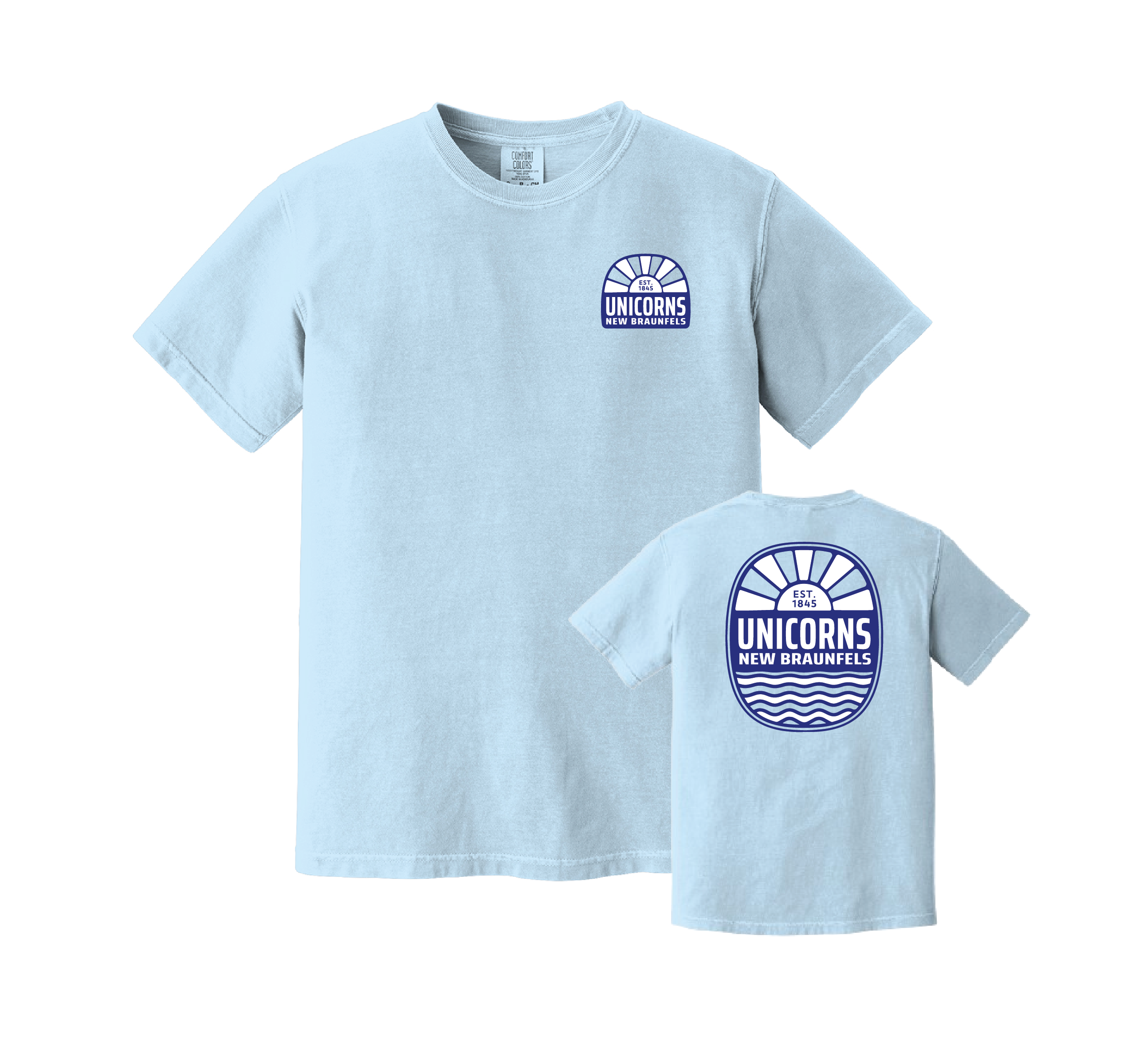 Wavy Unicorns Chambray Tee