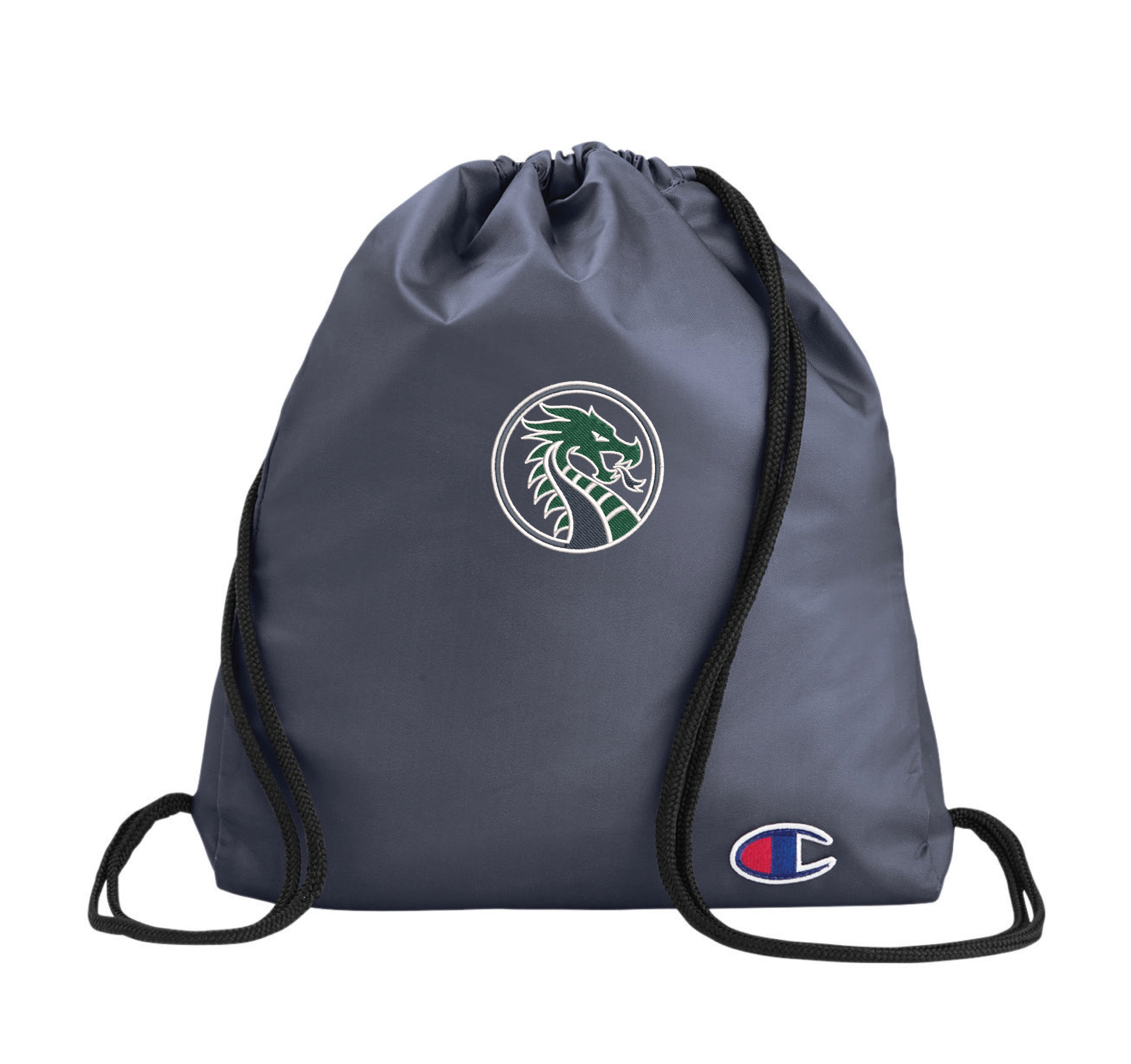 Dragon Circle Logo Grey Drawstring