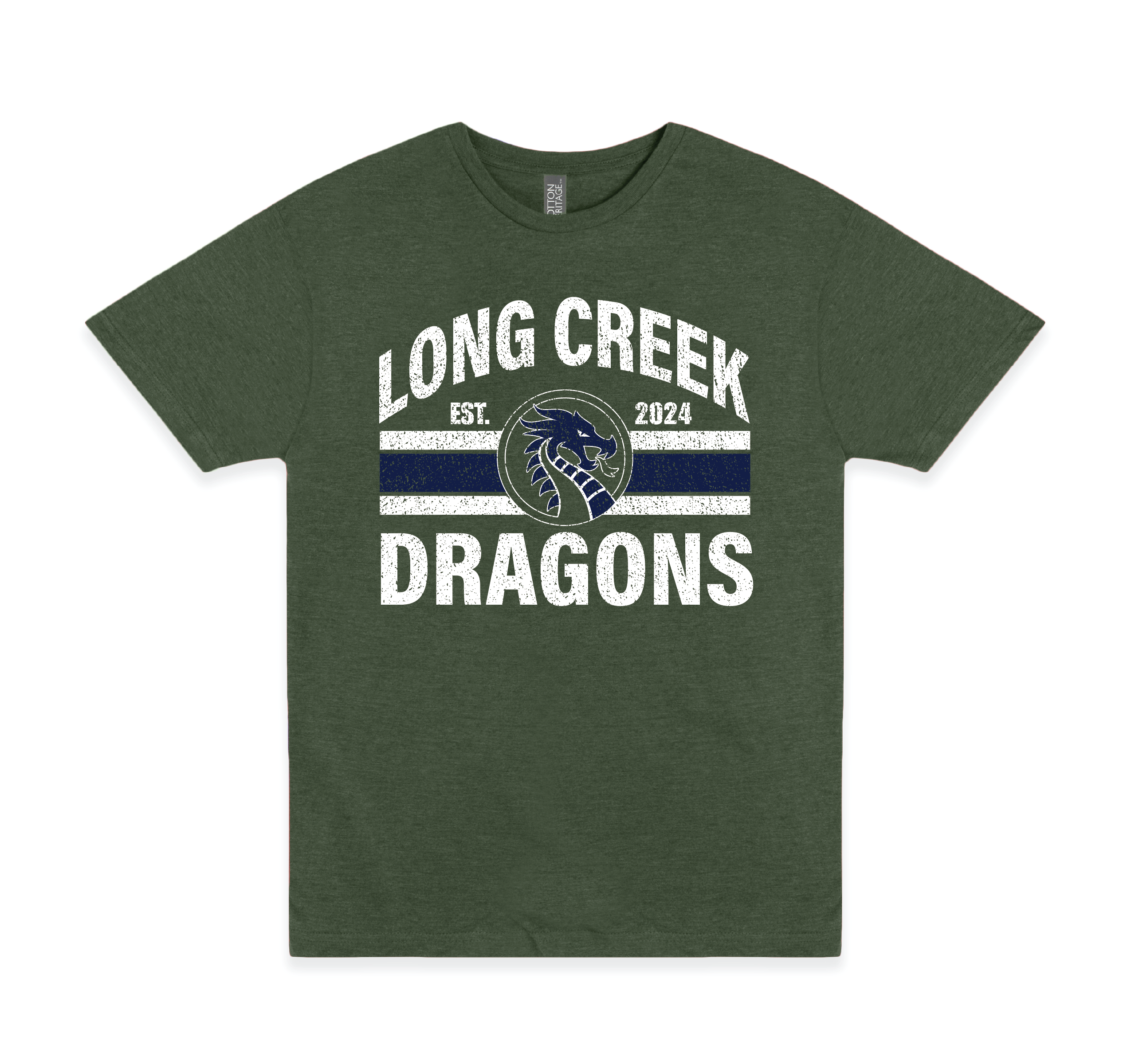 Long Creek Dragons Striped Tee