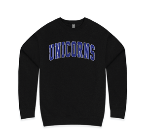 Unicorn Collegiate Black Sweatshirt