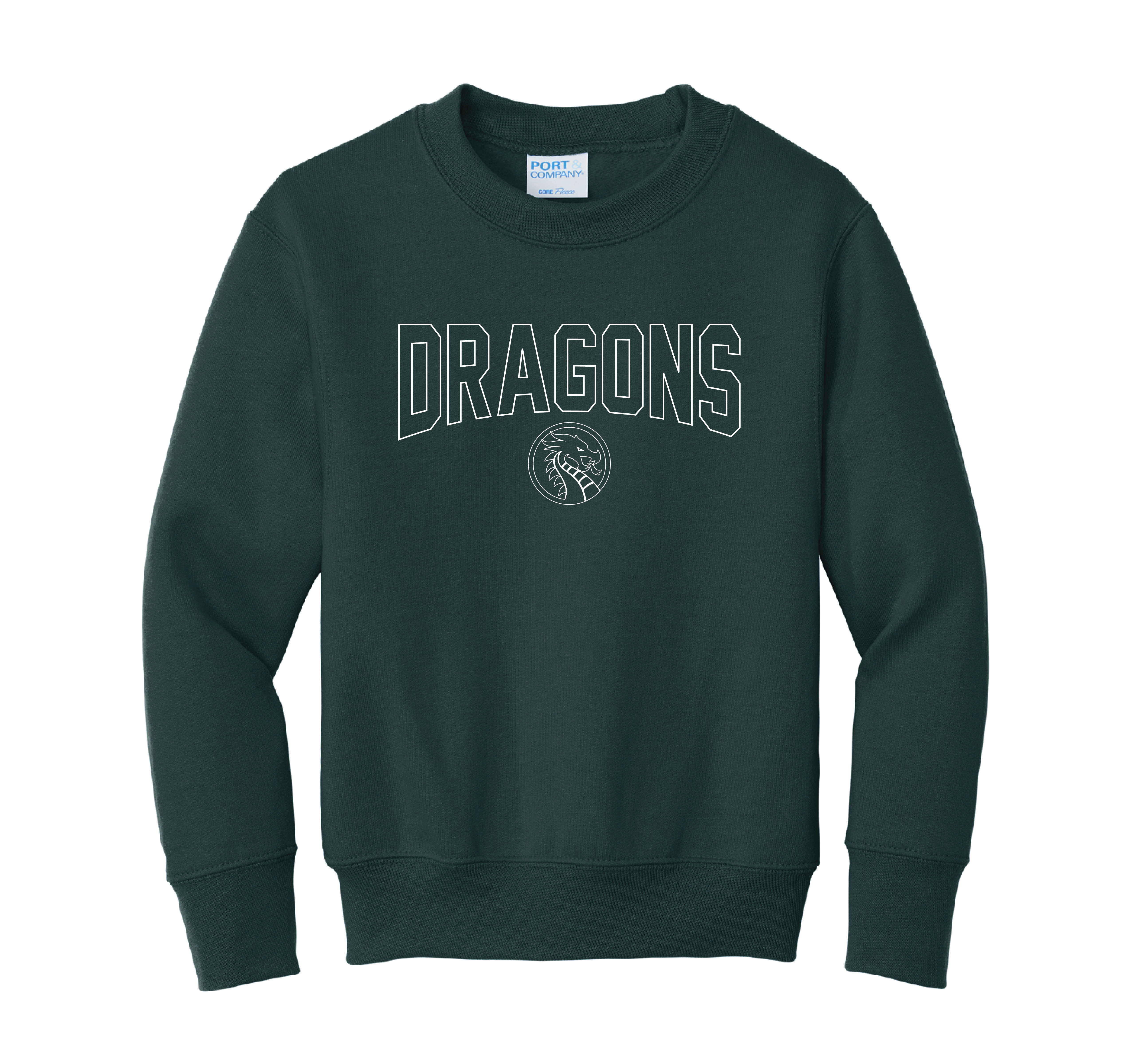 Youth Dragons Green Crewneck