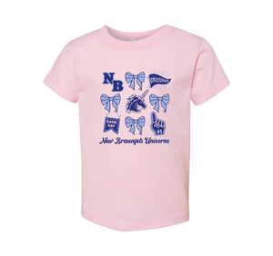 Youth Unicorns Bow Tee