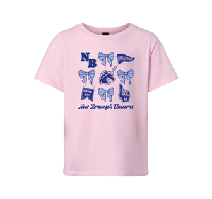 Youth Unicorns Bow Tee