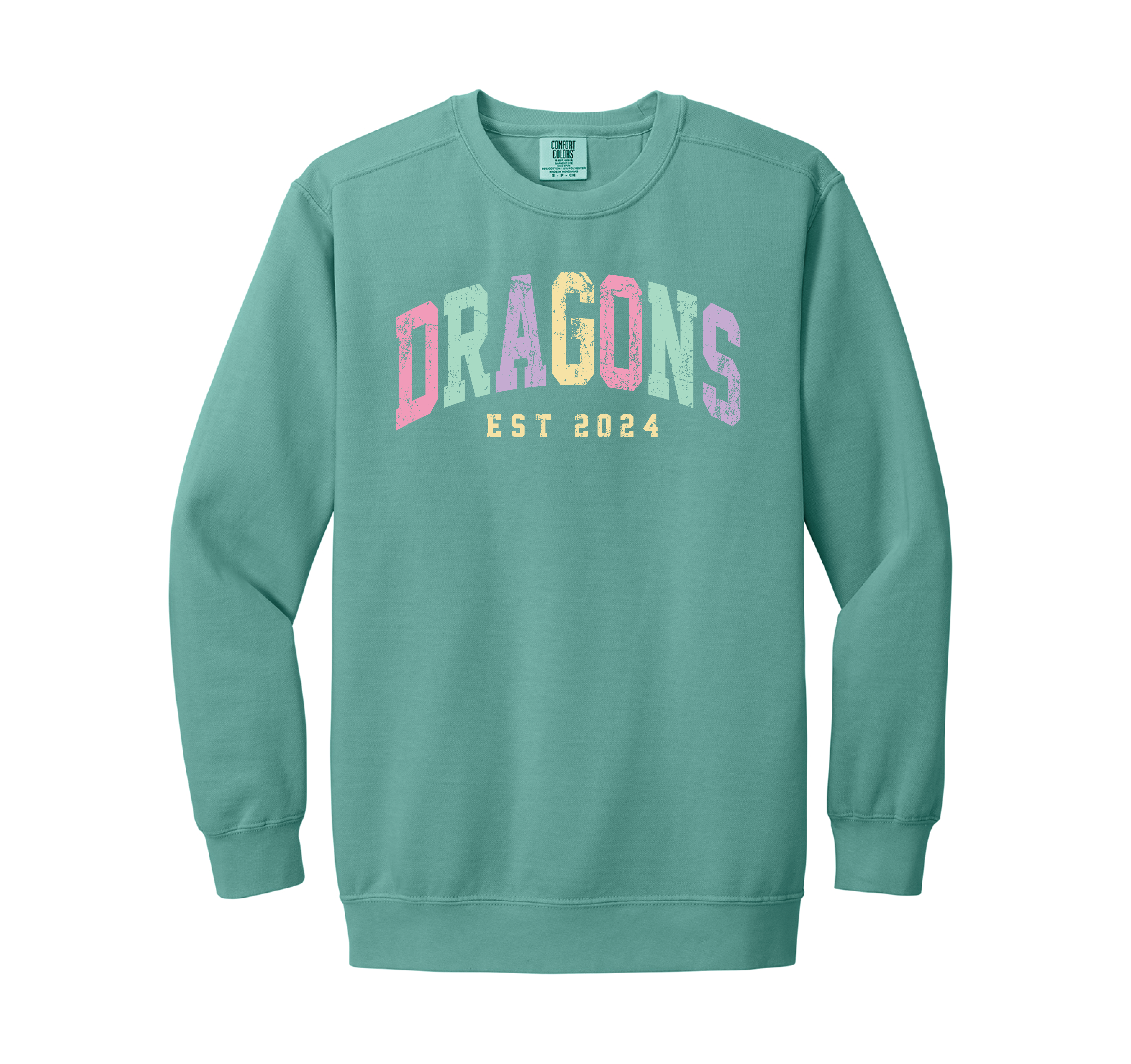 Dragons Colorful  Collegiate Crew