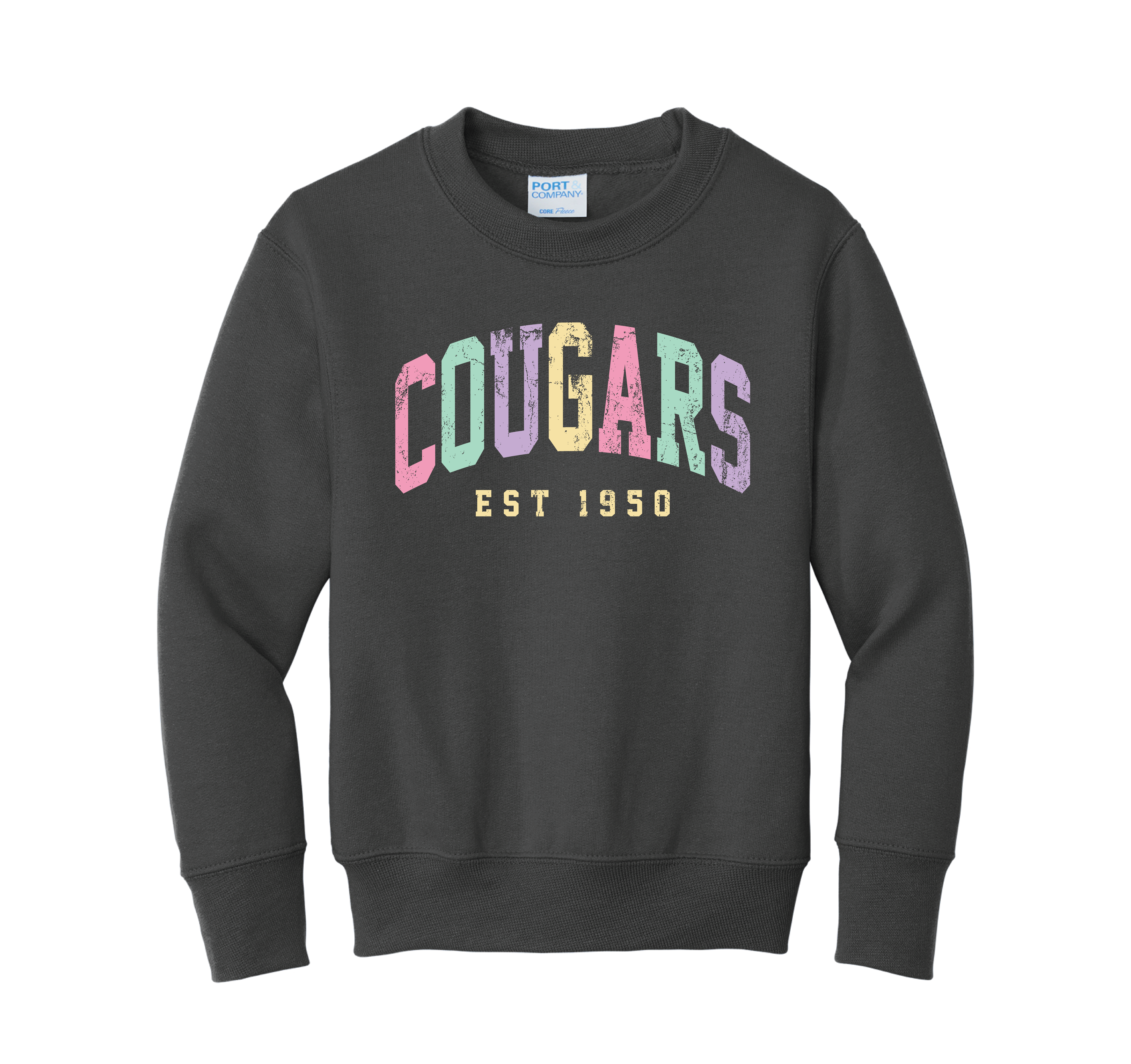 Youth Cougars Colorful  Collegiate Crew