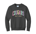 Load image into Gallery viewer, Youth Cougars Colorful  Collegiate Crew
