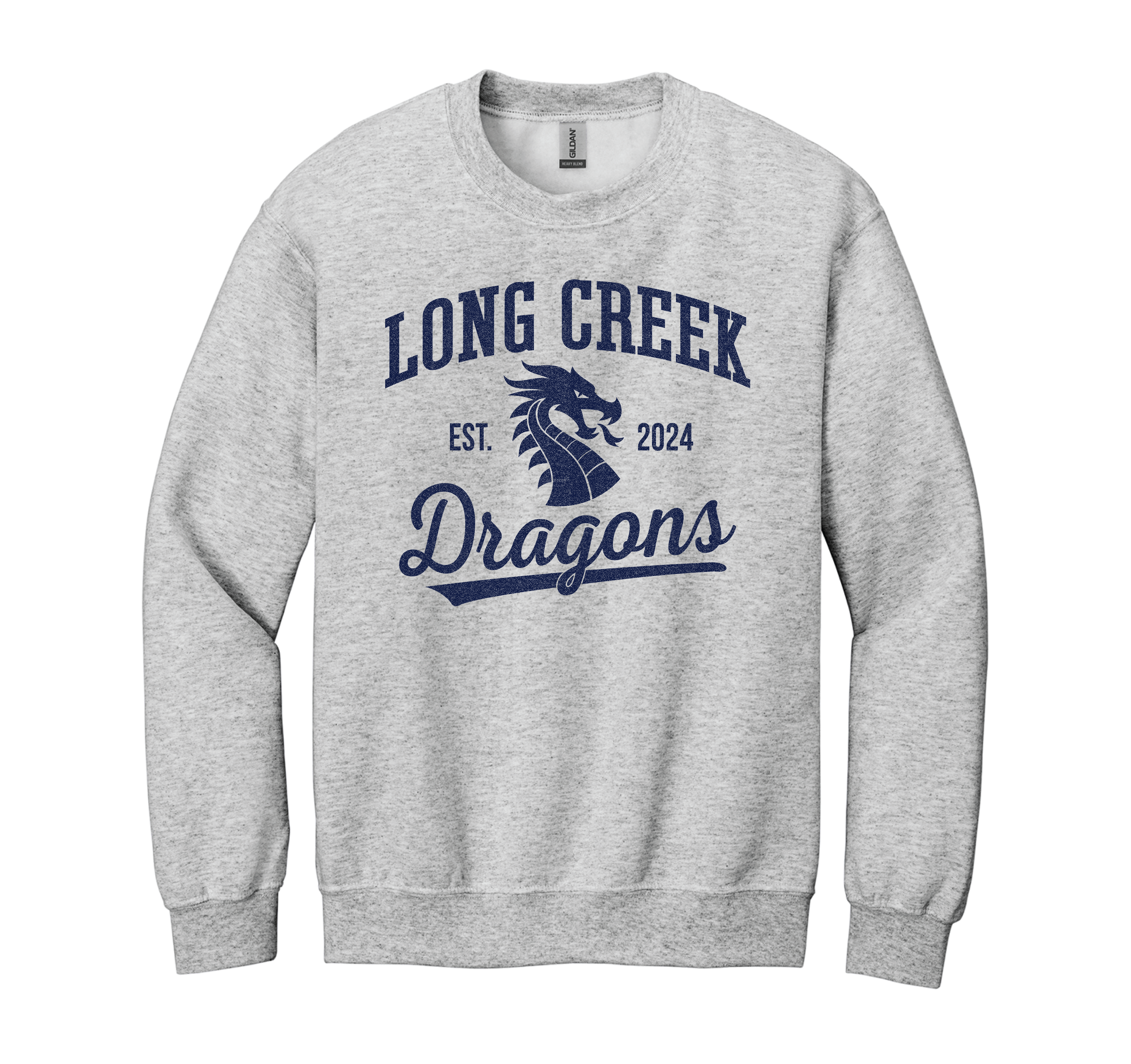 LC Dragons Script Heavy Blend Crewneck