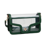 Load image into Gallery viewer, Forest Green Clear Gameday Shoulder Bag
