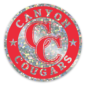 Canyon Cougars Glitter Sticker