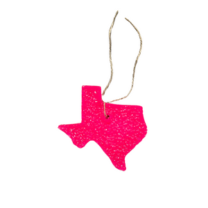 Neon Pink Texas Car Freshie