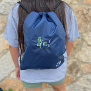 LC Navy Drawstring Bag