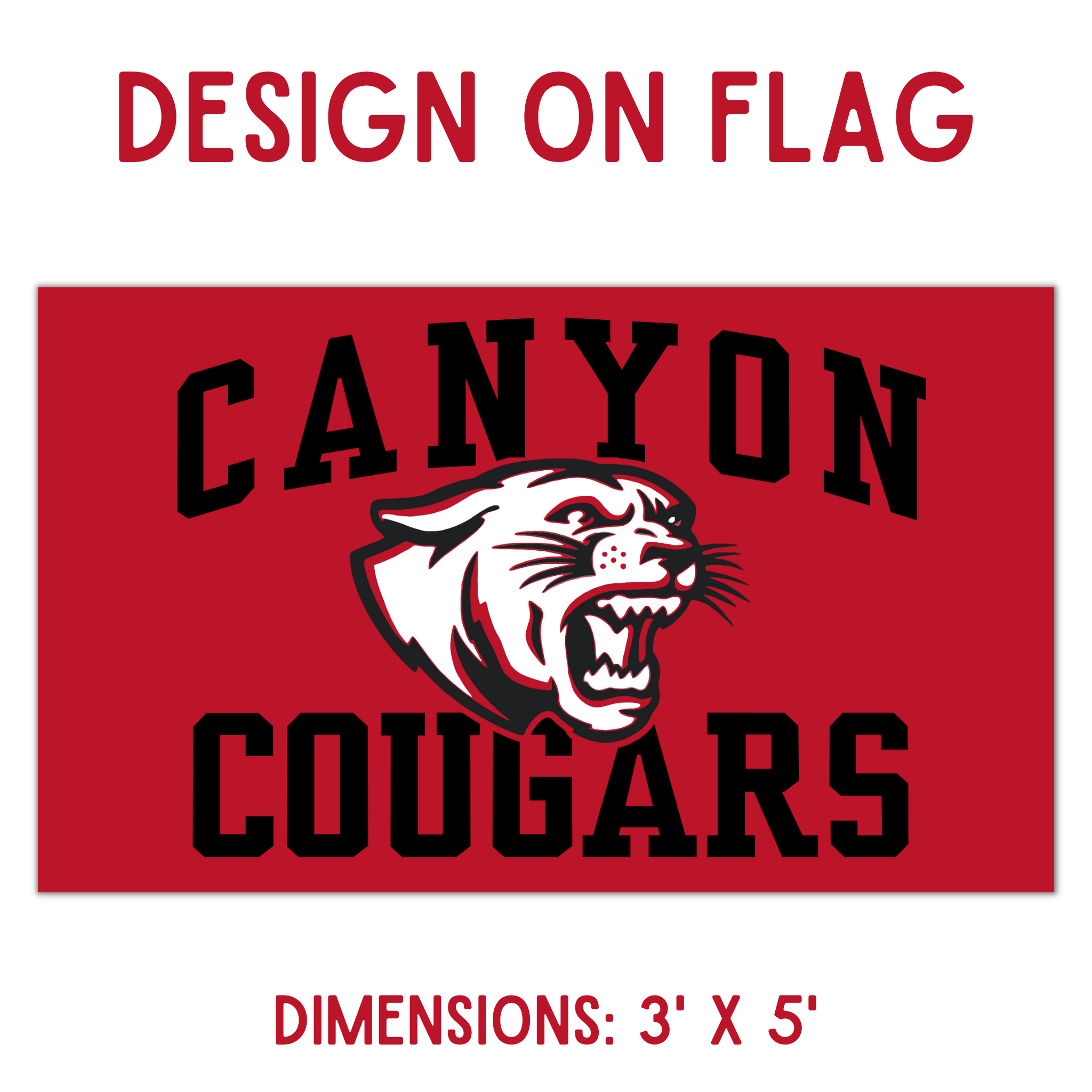 Canyon Cougars 3'x5' Flag