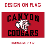 Load image into Gallery viewer, Canyon Cougars 3&#39;x5&#39; Flag
