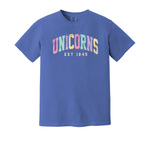 Load image into Gallery viewer, Youth Unicorns Colorful Collegiate Tee
