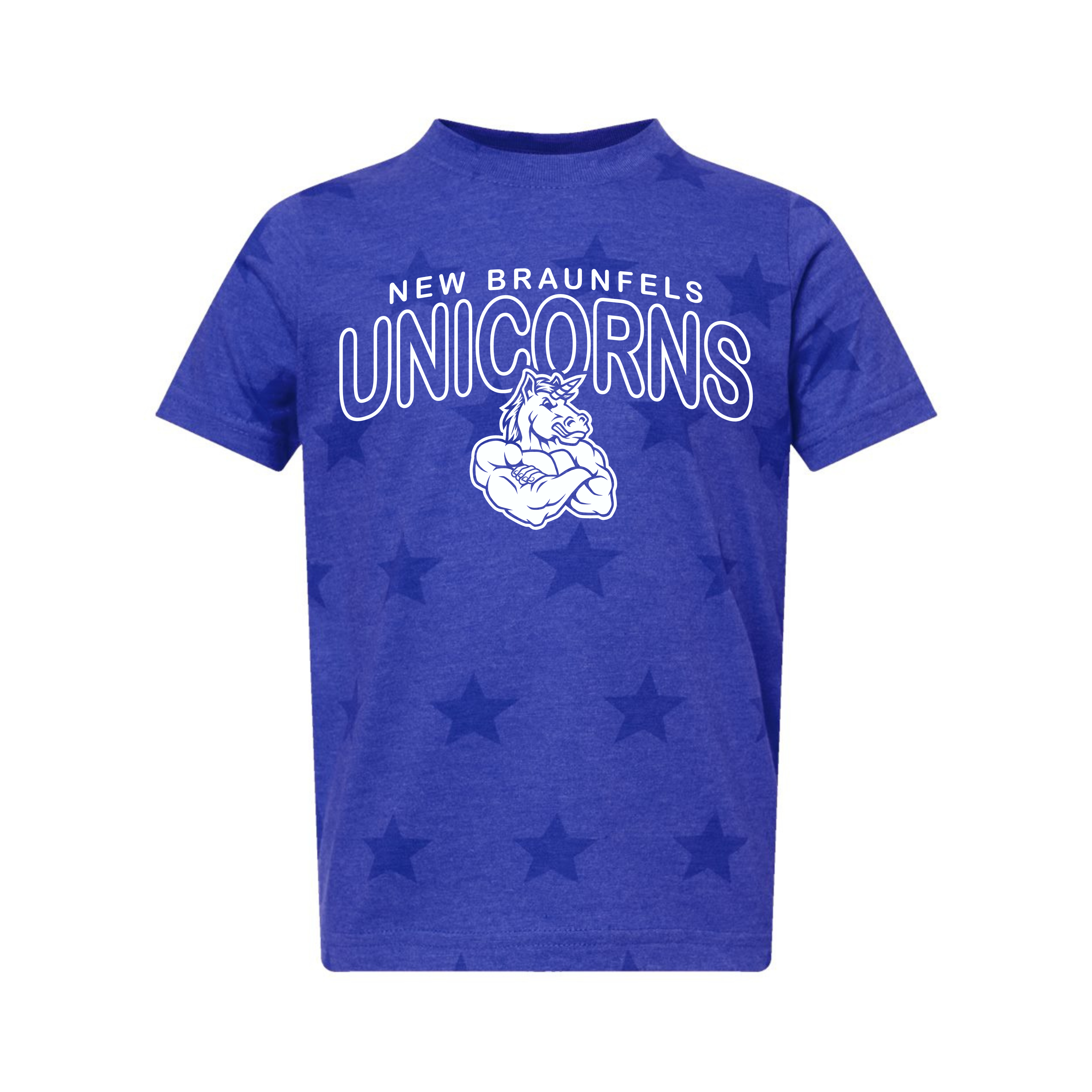 Muscle Unicorn Over the Stars Toddler Tee