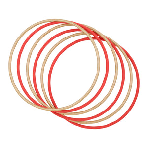 Red & Gold Set of 6 Bangle Bracelets