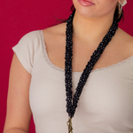 Load image into Gallery viewer, Andi Black Polka Dot Lanyard
