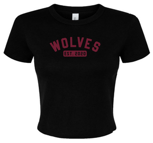 Wolves Micro Rib Crop Tee
