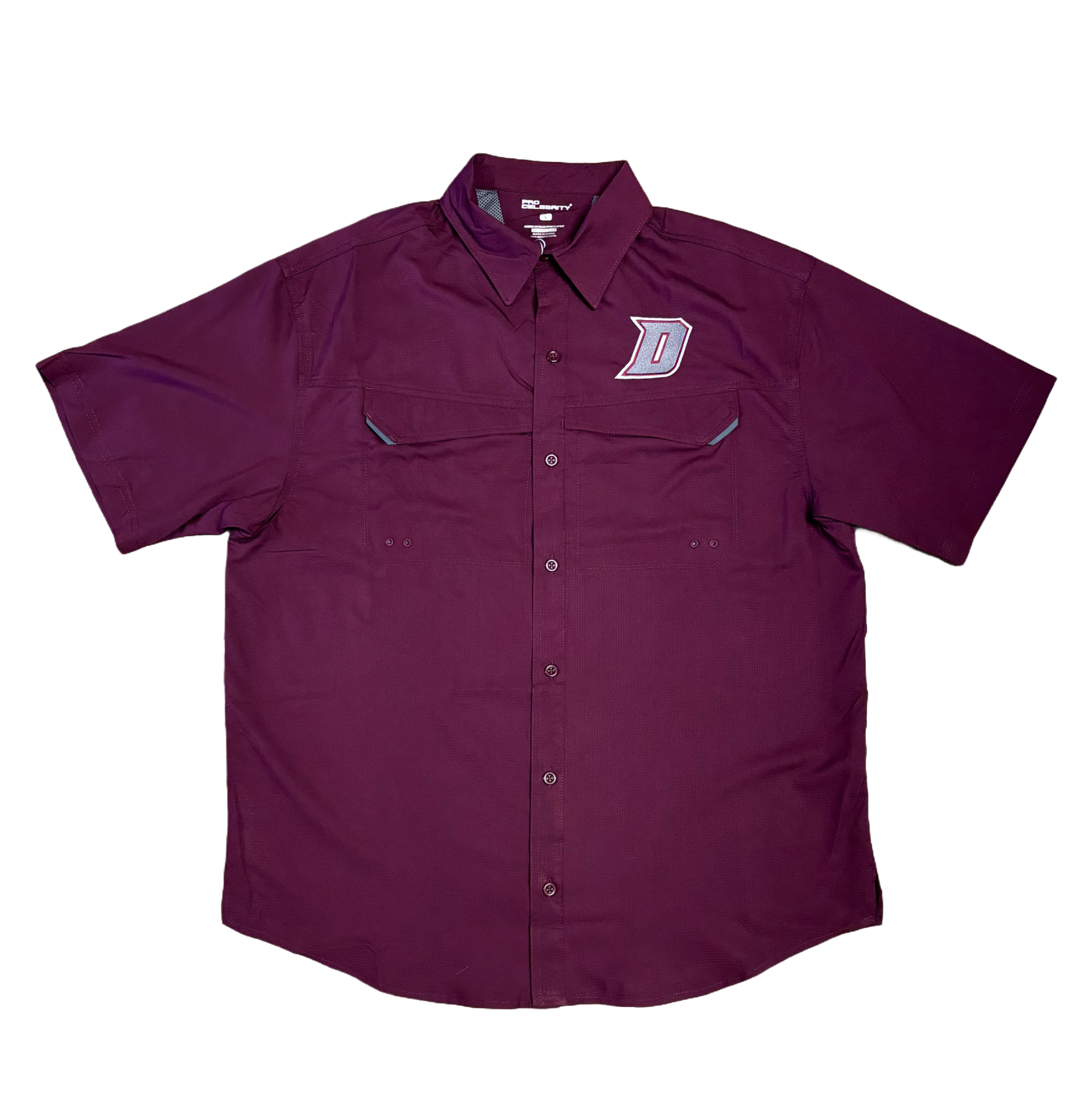 Davenport "D" Maroon Fishing Shirt