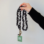 Load image into Gallery viewer, Andi Onyx Floral Lanyard
