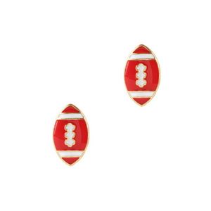 Red Game Day Post Earrings