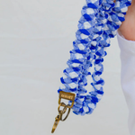 Load image into Gallery viewer, Andi Royal Blue Checkered Lanyard
