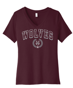 Wolves Ladies V-Neck Tee