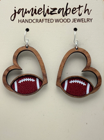 Load image into Gallery viewer, Wood Gameday Earrings
