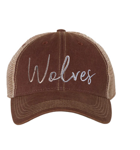Wolves Old Favorite Trucker Hat Maroon/Khaki