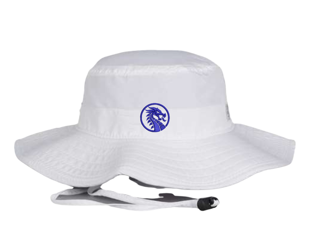 Circle Dragon White Bucket Hat