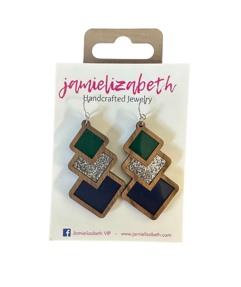 Wood Gameday Earrings