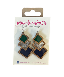 Wood Gameday Earrings