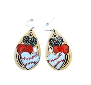 Wood Gameday Earrings