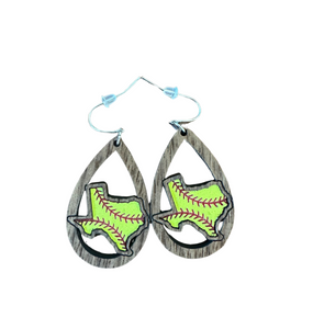 Wood Gameday Earrings