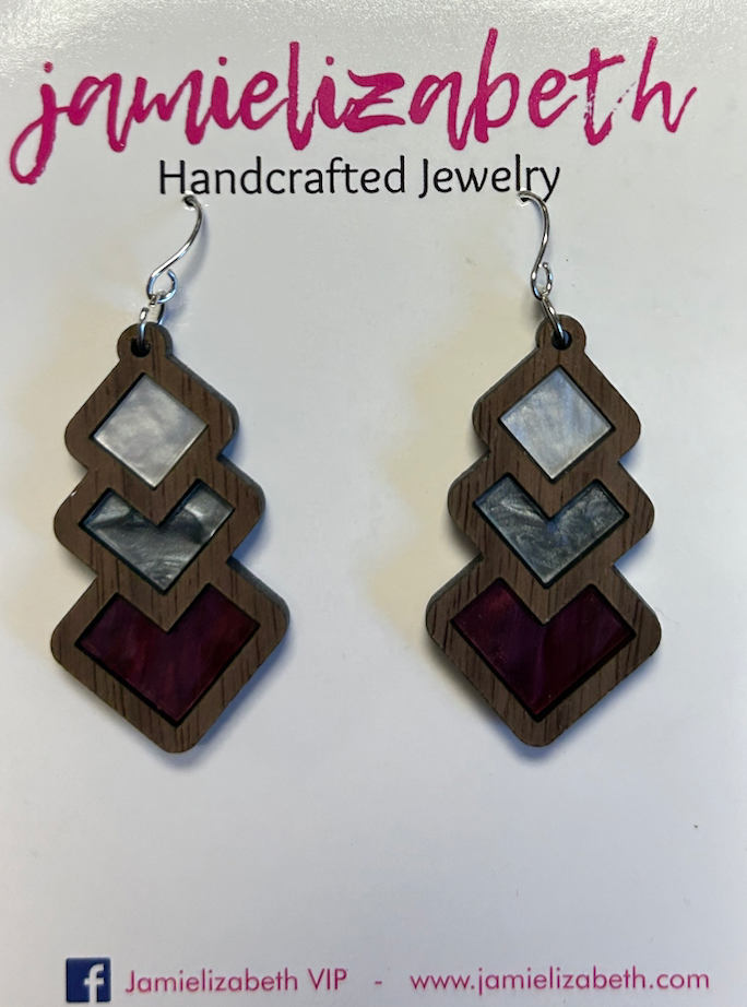 Wood Gameday Earrings