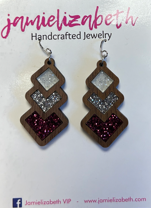 Wood Gameday Earrings