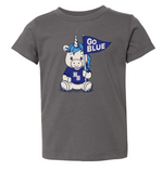 Load image into Gallery viewer, Youth Go Blue Unicorn Tee
