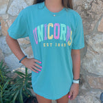 Load image into Gallery viewer, Unicorns Colorful Collegiate Tee
