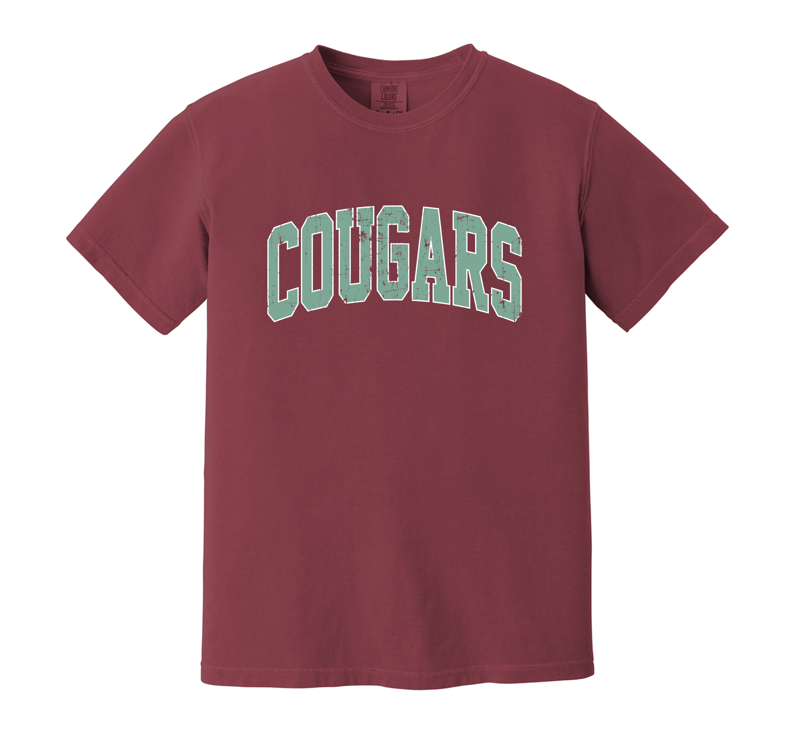 Brick Bold Cougars Comfort Colors Tee