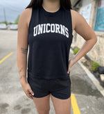 Load image into Gallery viewer, Unicorns Collegiate Cropped Tank
