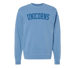 Unicorns Light Blue Puff Sweatshirt