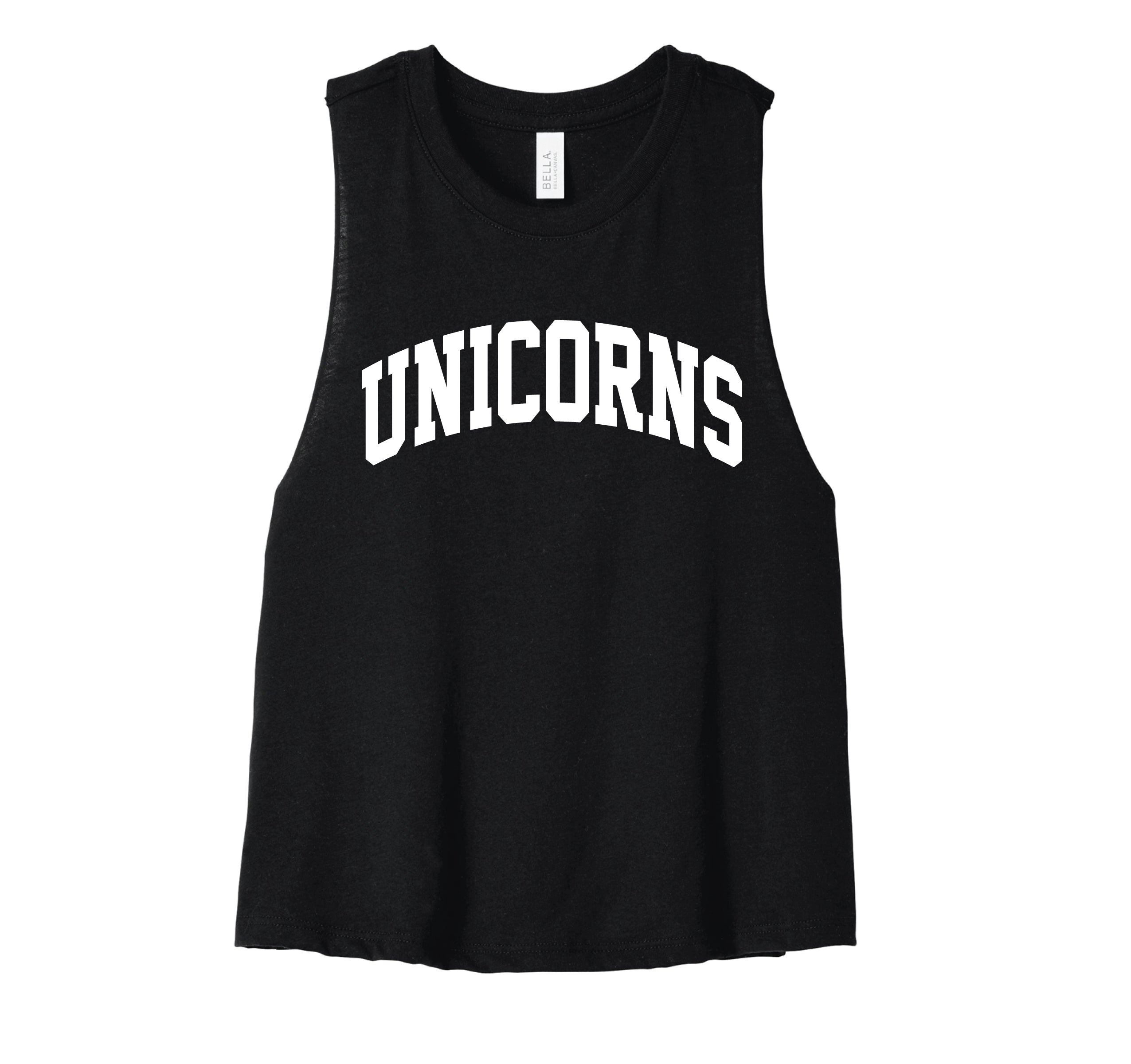 Unicorns Collegiate Cropped Tank